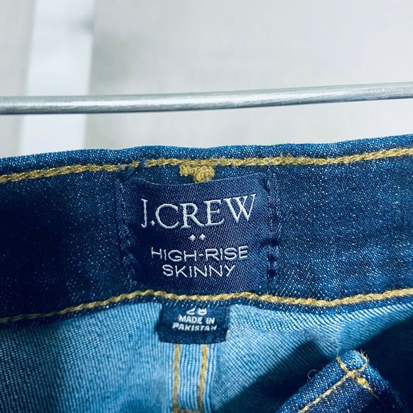 J. Crew Jeans High Rise Skinny Button‎ Fly Dark 28 - Picture 4 of 5